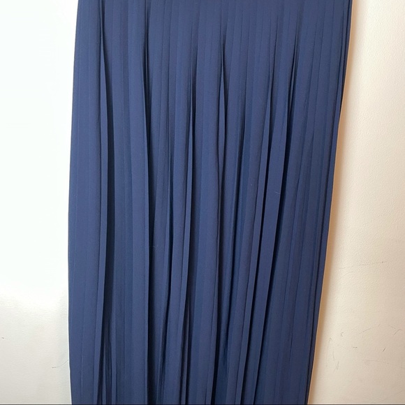 SABINE Navy Pleated Strapless Maxi Dress Size S - Picture 5 of 13